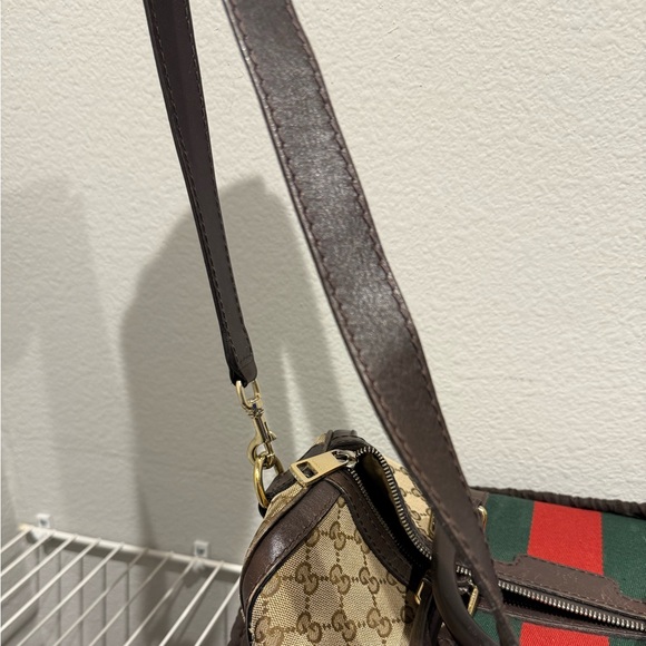 Authentic Gucci Ophidia medium bag top handles and leather strap - Picture 8 of 14